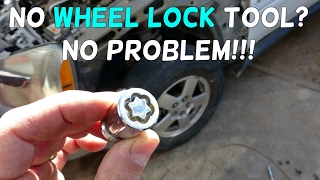 HOW TO REMOVE WHEEL LOCKS WITHOUT A KEY TOOL [upl. by Hodosh]