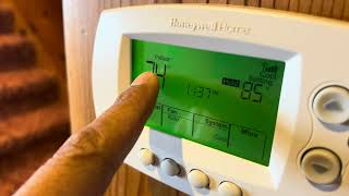 Honeywell Home Thermostat  How to Set Temperature [upl. by Nafis]