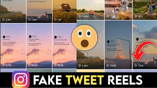 How To Create TWEET Reels For Instagram 2021  Viral Tweet Reels Kaise Banaye Full Tutorial 2021 [upl. by Amora]