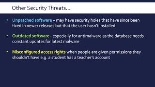 Cyber Security 1 Threats [upl. by Leitman]