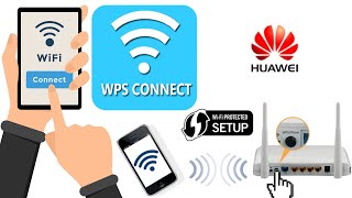 wps button on huawei router  How to connect wifi without password using WPS [upl. by Brucie]