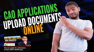 How to upload Outstanding for CAO applications online 2023 DUT MUTUKZNUnizulu online application [upl. by Romie]