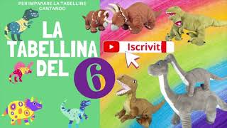 La tabellina del 6  Impara le tabelline  Canzoni per bambini  Dinosauri per bambini [upl. by Sheets111]