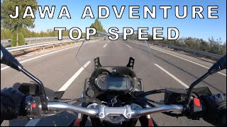 2023 JAWA RVM 500 ADVENTURE TOP SPEED [upl. by Bonnibelle486]