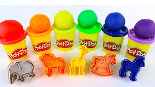 Play Doh Animals Puzzle  Preschool Toddler Learning Video [upl. by Buckler56]