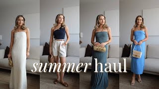 SUMMER TRYON HAUL  ABERCROMBIE MASSIMO DUTTI COS HampM [upl. by Weintrob]