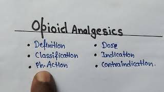 Opioid Analgesics  Ch4  Pharmacology DPharma 2nd opioid opioidanalgesic pharmacology [upl. by Aratas510]