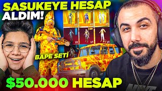 SASUKEYE BÜYÜK SÜRPRİZ 🥰 HAYALİNDEKİ BAPE SETLİ HESABI ALDIM 50000  PUBG MOBILE [upl. by Allveta]