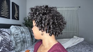 Perm Rod Set For Relaxed or Natural Hair  How To Maintain Curls Overnight [upl. by Bianca]