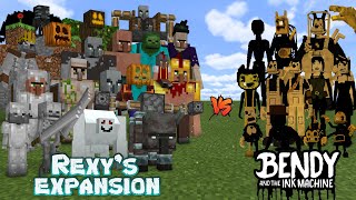 REXYs EXPANSION vs BENDY and the INK MACHINES  Minecraft Battle [upl. by Romanas865]