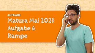 Maturavorbereitung Mathe Matura Mai 2021  Aufgabe 6  Rampe  Aufgabenpool [upl. by Melda779]