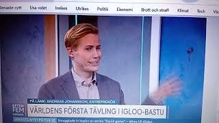 TV 4 Efter 5 intervjua mig när jag byggde en quotIGLOOBASTUquot för 2 år sedan [upl. by Ayote]