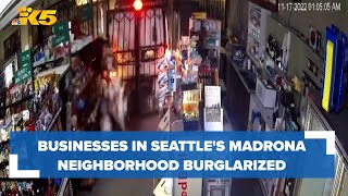 2 businesses in Seattles Madrona neighborhood burglarized [upl. by Blim]