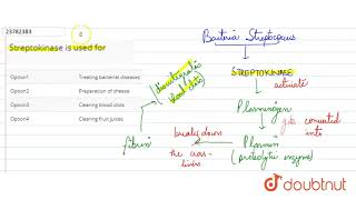 Streptokinase is used for [upl. by Timothy905]