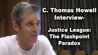 C Thomas Howell  Justice League The Flashpoint Paradox Interview [upl. by Ahsirak293]