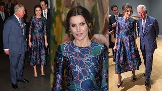 Queen Letizia of Spain looks incredibly beautiful in multi coloured floral dress at the National Gal [upl. by Nim]