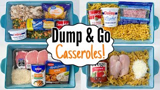 5 DUMP amp GO CASSEROLE RECIPES  Quick Dinners Made EASY  Julia Pacheco [upl. by Tsepmet290]