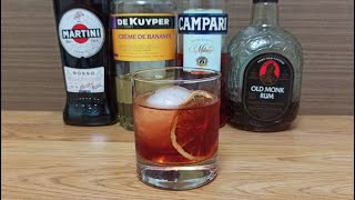 Cocktail Island Time How to make Cocktail Island Time Recipe With Campari Vermouth Black Rum [upl. by Etnomed]