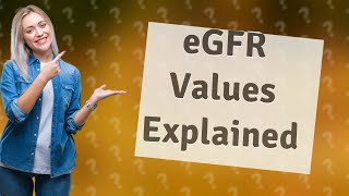 What are eGFR values [upl. by Robinetta]