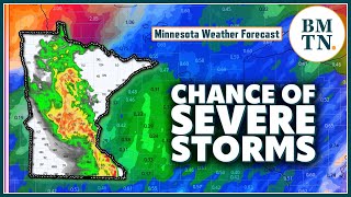 Thursday night storms in Minnesota with a chance some are severe [upl. by Tatiana]