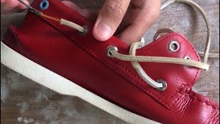 How to Relace Sperry and other Boat Shoes Easy Way [upl. by Macdermot]