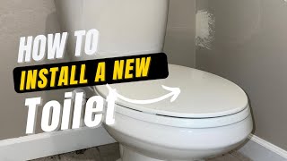 How to install a new Gerber white elongated toilet [upl. by Ellennoj]