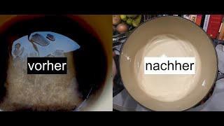 Le Creuset Topf retten Wie reinige ich einen verbrannten Topf [upl. by Nannarb]