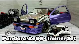 Rc Body shell 110 Trueno AE86  Innner set by Shengs Garage [upl. by Rubbico918]