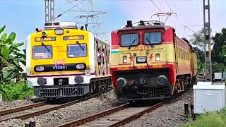 Dengerous Honking WAP 7WAP 4WAG 9SilcharNJP Howrah SpecialMalda intercityTeesta Torsa Crossing [upl. by Htez]