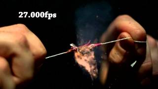 Firecrackers Super Slow Motion 27000100000fps [upl. by Anaiek]