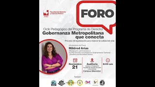 Ciclo Pedagógico del Programa del Programa de Derecho Gobernanza Metropolitana que conecta [upl. by Anirpas786]