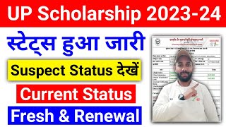 यूपी स्कॉलरशिप करेंट स्टेट्स 202324  Suspect Reason  UP Scholarship Status 202324 [upl. by Nivlak]