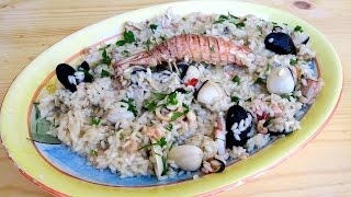 Nonnas Seafood Risotto Recipe with Nonna  Laura Vitale  Laura in the Kitchen Episode 935 [upl. by Esilanna260]