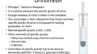 SPECIFIC GRAVATY OF URINE AND URINOMETER [upl. by Ardra]