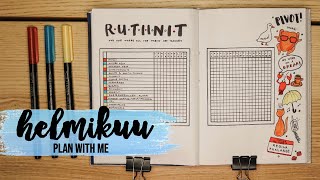 HELMIKUU  Friends theme  bullet journal 2020 [upl. by Sands]