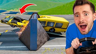 Destruindo CARROS com um TRITURADOR A 1800kmh  BeamNG Drive [upl. by Odella]