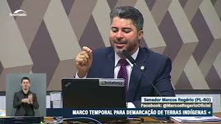 Marco temporal Marcos Rogério apresenta parecer na CCJ do Senado [upl. by Adore663]