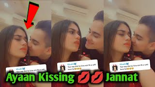 Ayaan Kissing Jannat Zubair 💋  Jannat Zubair New Video Kiss  Ayan Jannat Masti Video [upl. by Airretal]