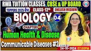 Class 12 Biology Chapter 7 Human Health And Disease  Communicable Diseases  By RWA [upl. by Carlina]