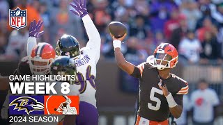 Baltimore Ravens vs Cleveland Browns  2024 Week 8 Game Highlights [upl. by Cailly317]