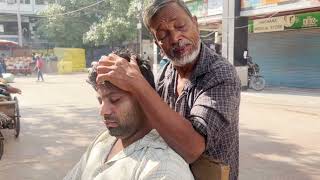 Old Man Amazing Head massage  Indian ASMR  Only 120  Cosmic Indian Head Massage [upl. by Enidan771]