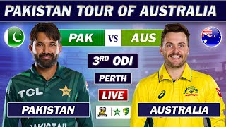 PAKISTAN vs AUSTRALIA 3rd ODI Match LIVE COMMENTARY  PAK vs AUS ODI MATCH LIVE  AUS 20 overs [upl. by Haidabo]