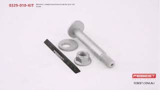 0329010KIT REPAIR KIT CAMBER ADJUSTING ECCENTRIC BOLT FOR ACURA [upl. by Etienne]