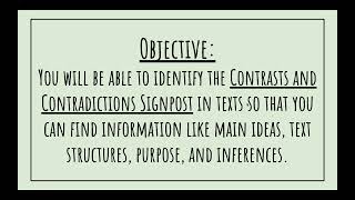 Contrast amp Contradictions Nonfiction Signpost [upl. by Nirrat]