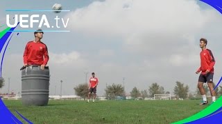 Sevilla skills and tricks UEFA Youth League Challenge [upl. by Arza]