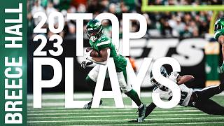 2023 Highlights Breece Halls Best Plays From 1585 AllPurpose Yards Season [upl. by Nileek]