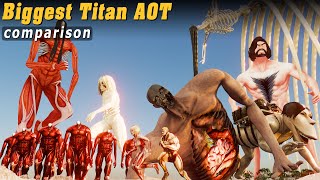 The Biggest Titan In Manga Attack On Titan  3D Size Comparison [upl. by Cirederf]