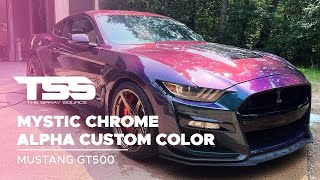 MYSTIC CHROME ALPHA CUSTOM COLOR  AUTOFLEX COATINGS  MUSTANG GT500 [upl. by Jourdan600]