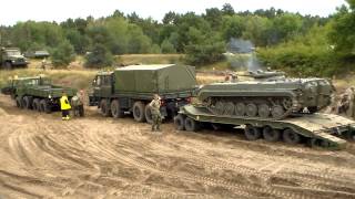 3 Tatra 813 und 815 ziehen BMP auf Tieflader Tag der TechnikShow Mahlwinkel 2012 [upl. by Mackey]