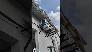 Very high 😱 ac installation 😶 outdoor unit 🤬 electrical hvacmaintenance acservice acinstallation [upl. by Joane613]